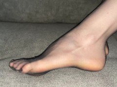Video Super Shiny Nylon Feet Porn POV
