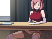 Preview 1 of Kunoichi Trainer - Ninja Naruto Trainer - Part 80 - Sakura Masturbating Under Table By LoveSkySanX