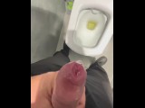 piss in public toilet