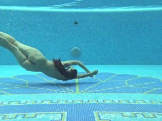 swimming pool teen, underwater, sexy tits, solo female