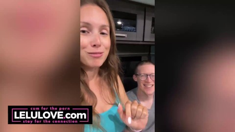 Babe thanks fans for wand w/ feet & flashing tits, legs cum stuck together, long nails - Lelu Love