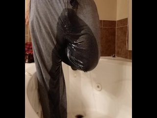 suburban taboo, pajama pants, pee, fetish