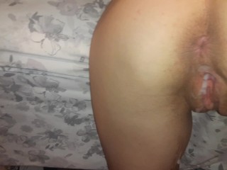 Creampies me so hard it runs down my legs