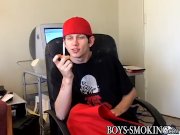 Preview 3 of Hung  Madrox and Dustin Kilimin smoke cigars and jerk off