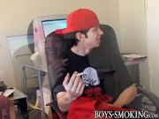 Preview 4 of Hung  Madrox and Dustin Kilimin smoke cigars and jerk off
