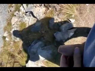 Caught in the Middle of an Unusual Handjob by Hikers in the Mountains