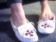 White Moccasins Frieda Ann Foot Fetish - Screenshot 13 of 16 - Feet Fetish