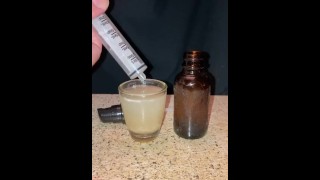 DIY spray sperma glijmiddel met 5,5 eetlepels van mijn eigen sperma