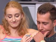 Preview 1 of DADDY4K. Lack of cash causes guy to permit rich dad fuck his sexy GF