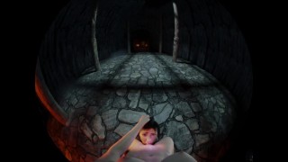 Lara Croft Giving je een cunnilingus in VR POV