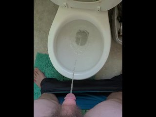 Me peeing in the toilet