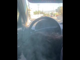 thick cock, fat cock, vertical video, head while in car
