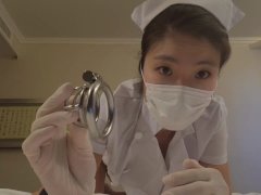 (Preview)E164: Nurse in nylon tease & denial chastity (Full: servingmissjessica. com/product/e164