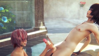 Yaoi Femboy - Fer Handjob in spa