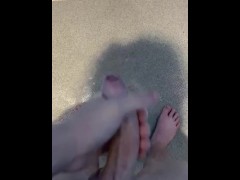 Young gay masturbation at gym in shower feet 