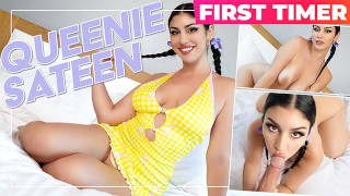 TeamSkeet - Busty Latina a rainha amadora Sateen compartilha suas fantasias sujas em sua primeira entrevista