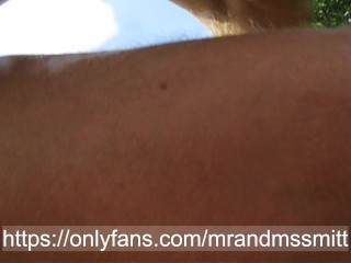 stranger fucked hot russian milf rough on public beach and_cum in her_deep throat
