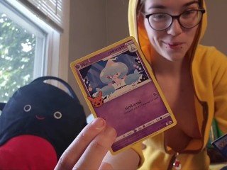 Halloween Pokémon Card Unboxing with my Titties Out!