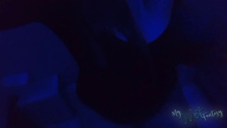 Sexy girl pissing on night bus