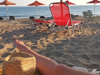 Exposed Cumshot at public beach on BustyStepmom with_Cum everywhere