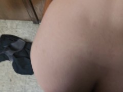 cock tease with nipples leads to doggy sex in office