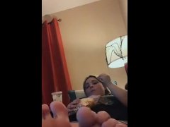 Cum watch my feet while I eat cereal  - Screenshot 11 of 16 - Feet