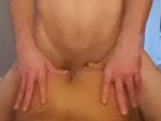 Preview 2 of Onlyfans Trans girl Gembabyy takes boyfriends huge cock.