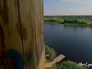 Preview 3 of Risky Outdoor Blowjob on Observation Tower - MarLyn Chenel