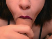 Preview 6 of quickly, while the PARENTS are gone..! intense close up BLOWJOB - pov