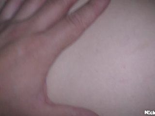 My caucasian friend's daughter with HUGE hairy ass fucked on his_bed