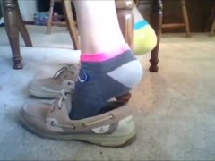 Sock Shoeplay to Sperrys Frieda Ann Foot Fetish