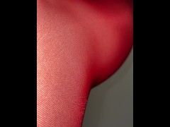 Super Shiny Red Stockings Close Up - Nylon Fetish - Screenshot 1 of 16 - Nylon