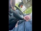 In my car, masturbating, on my way to work 