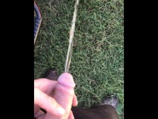 Peeing outside pov