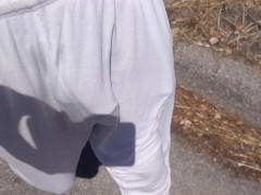 Big dick flopping in public