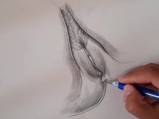 Watch Her Big Natural CuteGirl Picks_Up Hidden Finger Drawing