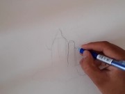 Preview 1 of X ART HD PASSION-HD fingers drawing tutoria Pencil drawing technique