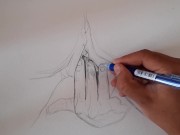 Preview 4 of X ART HD PASSION-HD fingers drawing tutoria Pencil drawing technique