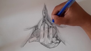 X ART HD PASSION-HD dedos desenhando tutoria técnica de desenho lápis