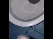 Preview 1 of Best pissing at the gym bathroom uncut cock best hot long foreskin