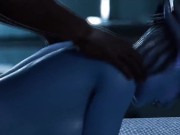 Preview 4 of Mass Effect Liara T'soni Loves BBC In Her Tight Blue Pussy