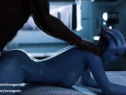 Preview 6 of Mass Effect Liara T'soni Loves BBC In Her Tight Blue Pussy