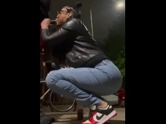 Sucking Up A Big Dick Nigga In Public In Brooklyn We Got Caught At The First Spot But He Bust A Big 