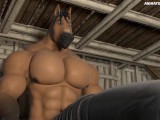 Horse Cock and Muscle Growth Animation