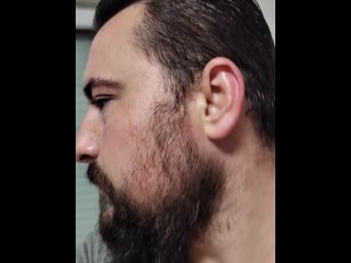 vertical video, beard male, exclusive, solo male