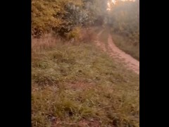 My longest every naked barefoot walk over bridge and in forest 