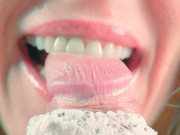 Preview 4 of Good morning close up tongue teasing Blowjob