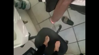 Bored at Work With Co Worker (In Bathroom)