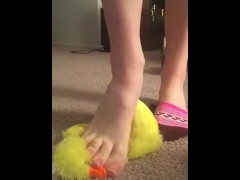 Stepping on a stuffed animal Frieda Ann Foot Fetish