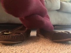 Thigh high socks and loafers Frieda Ann Foot Fetish